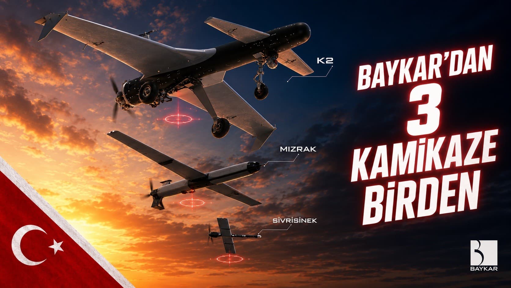 Baykar SAHA 2026'da K2, Mızrak ve Sivrisinek'i tanıttı: yapay zeka destekli sürü taarruz çağı