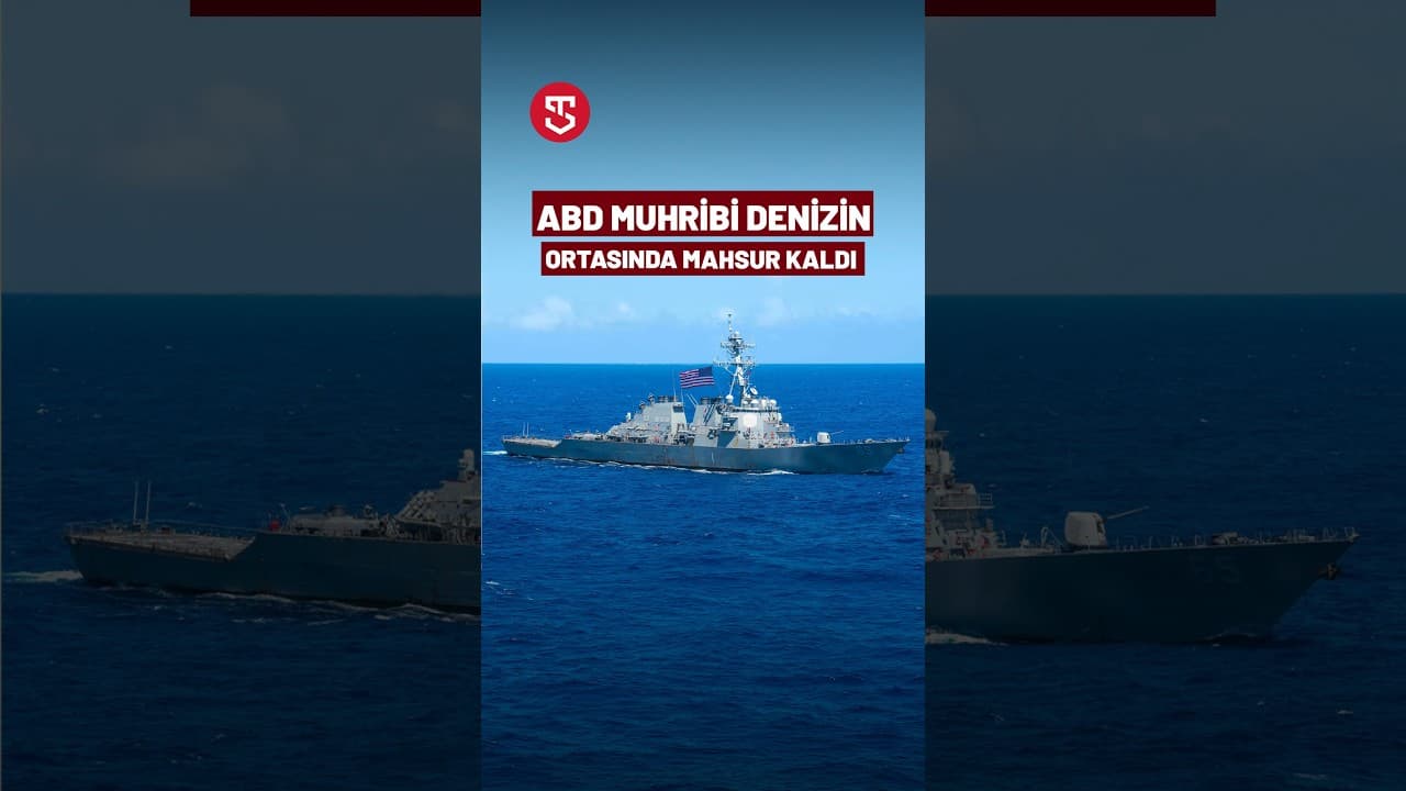 ABD'nin savaş gemisi denizde mahsur kaldı!