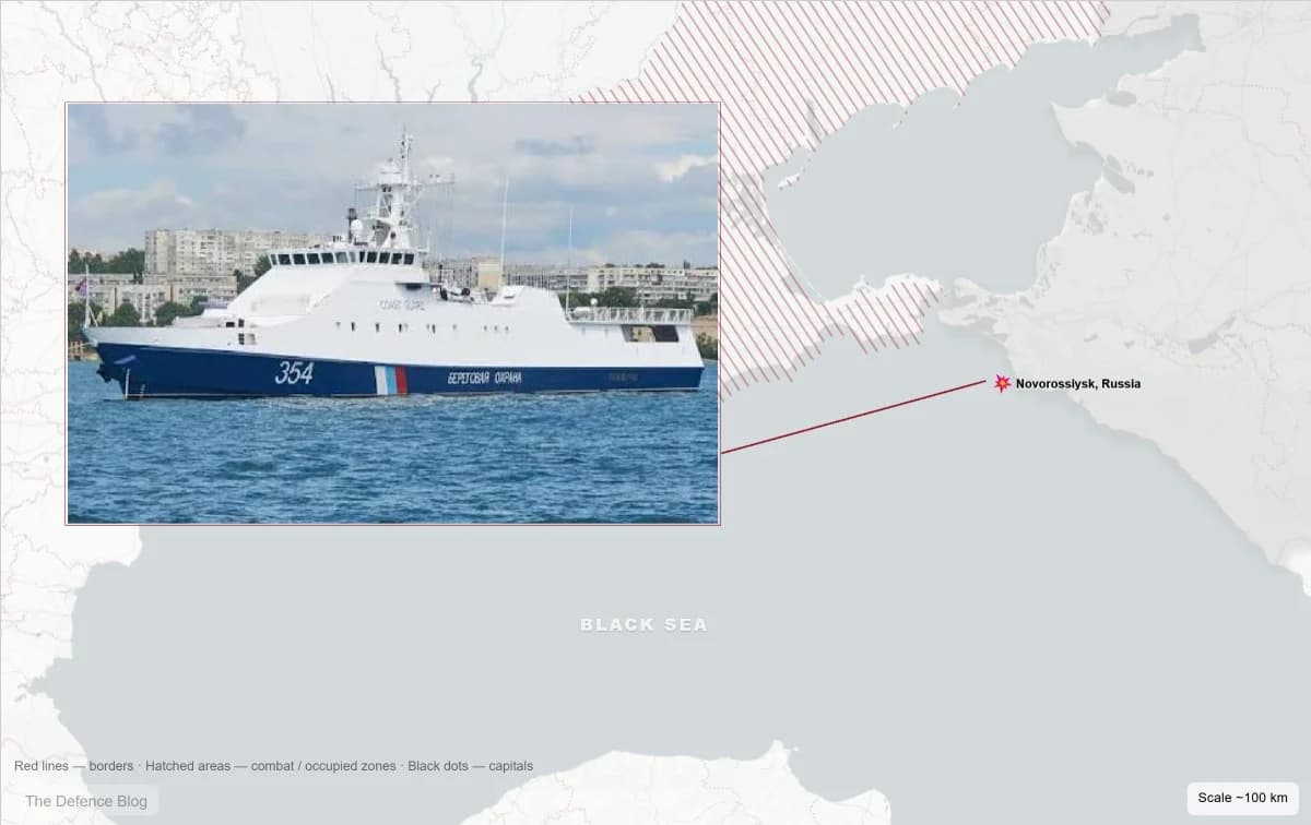 Ukrayna, Novorossiysk yakınlarında Rus devriye gemisini batırdı