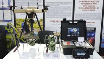 Uzaktan Tetiklemeli Bomba İmha Dronu, şüpheli paketlere uzaktan imha imkânı sağlıyor