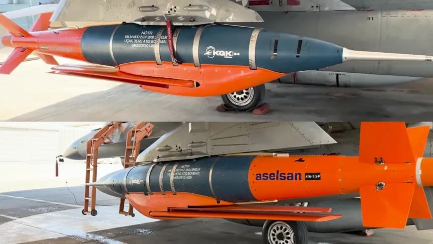 F-16’dan atılan ASELSAN KGK-84 Kanatlı Güdüm Kiti, hedefi tam isabetle vurdu