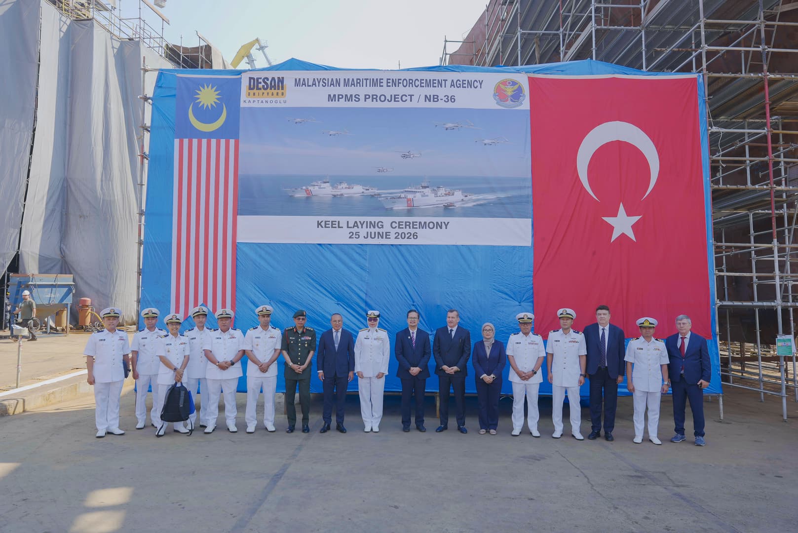 DESAN Malezya İçin İnşa Ettiği İkinci Geminin Kızağa Koyma Törenini Gerçekleştirdi
