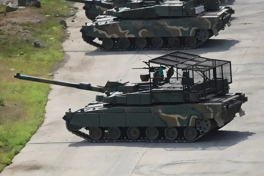 Güney Kore K2 tankını kafes zırh ile test ediyor