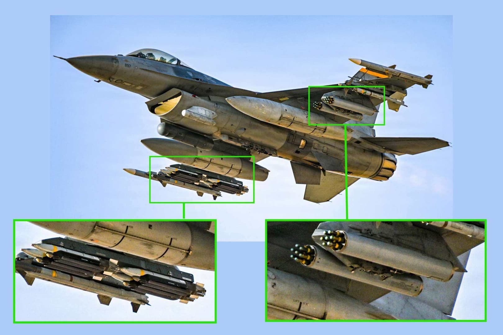 ABD Hava Kuvvetleri'nin F-16CM Viper Uçağı, Çeşitli
