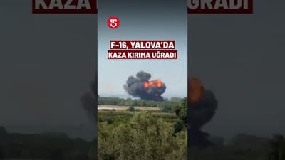 Türk F-16'sı Yalova'da kaza kırıma uğradı