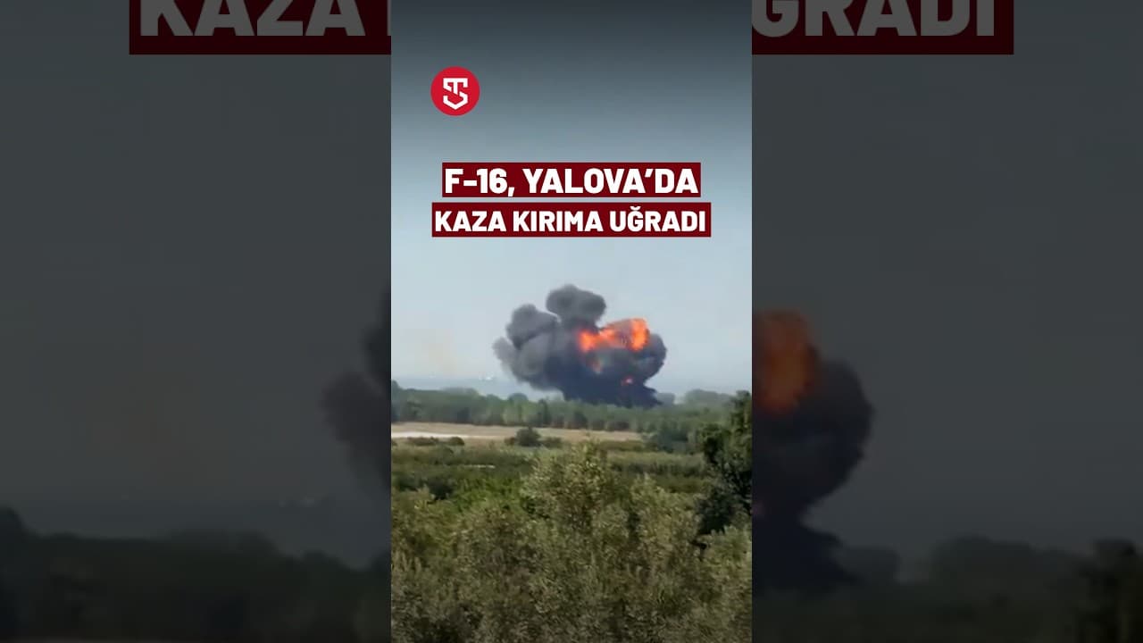 Türk F-16'sı Yalova'da kaza kırıma uğradı